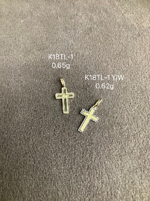 K18 Cross Charm Pendant