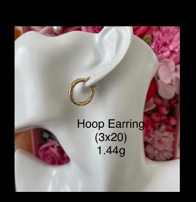 K18 Hoop Earring