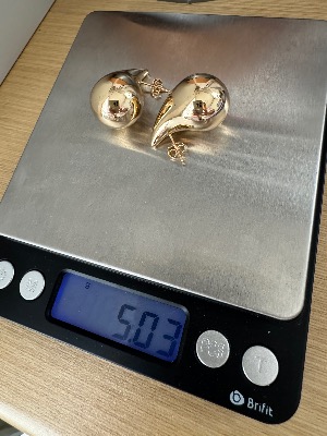 K18 Teardrop Earring 5.03g XL Size