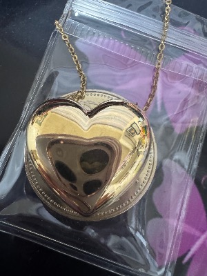 K18 XL Heart Charm Necklace