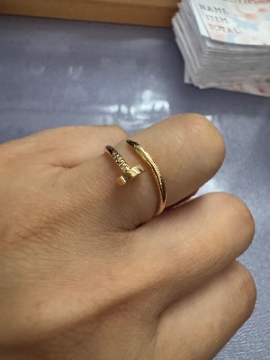 K18 Nail Ring