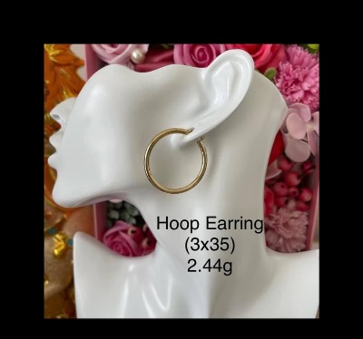 K18 Hoop Earring