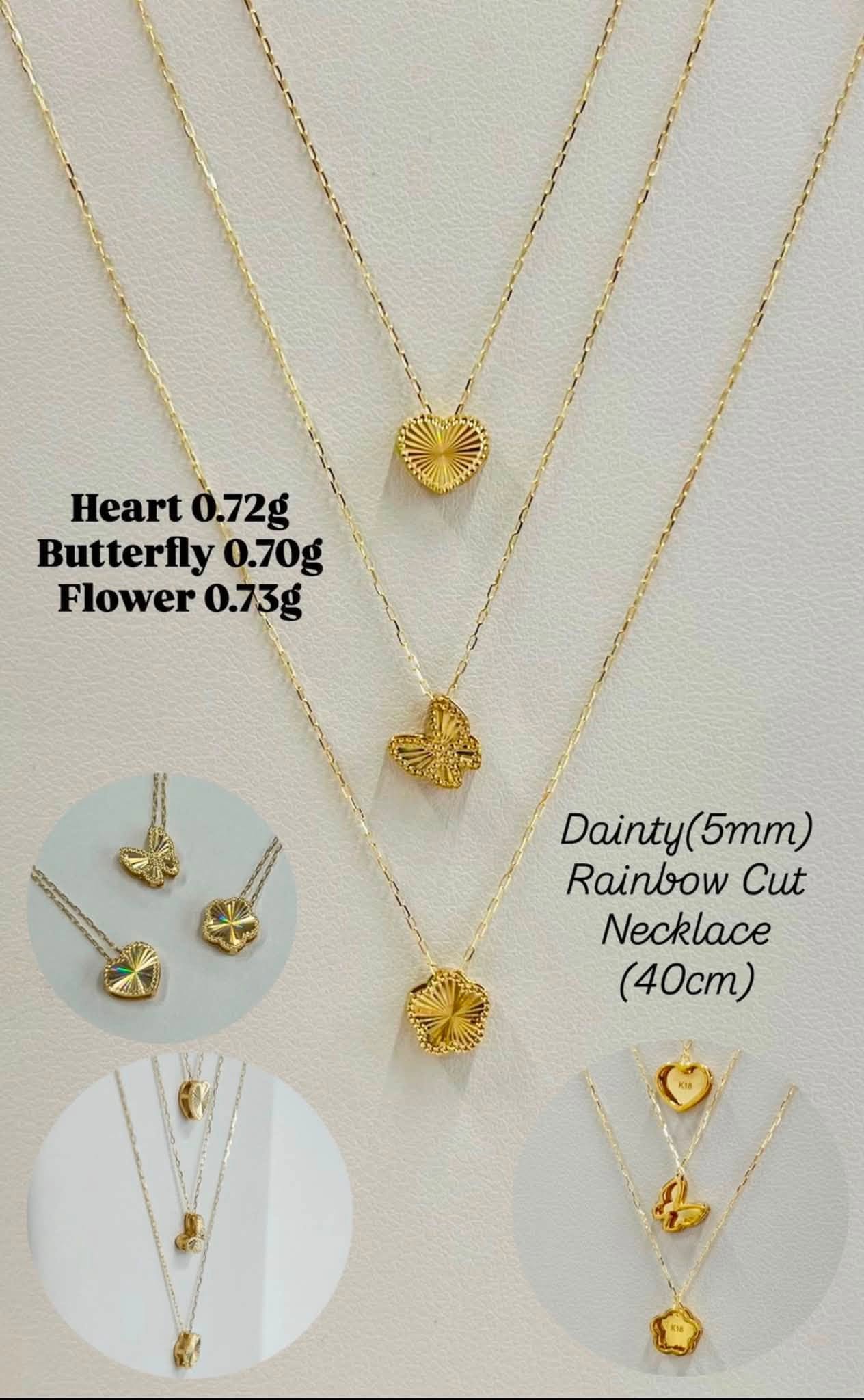 Dainty Rainbow Cut Necklace
