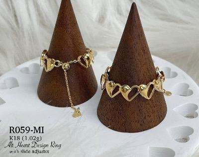 K18 Heartlink Ring